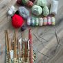 Sewing knitting accessories Steel double hear crochet hooks x 5 bundle Image 2