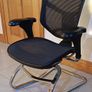 Enjoy Black Mesh Cantilever Chairs Image 3