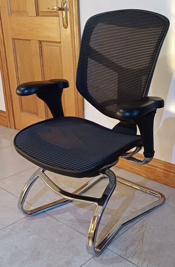 Enjoy Black Mesh Cantilever Chairs
