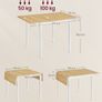 Foldable Dining Table for 4 People  Space-Saving, Stylish & Easy to Assemble  Oak, Black, or Vintage Brown Image 5