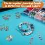 801 Pcs Crystal Jewellery Making Kit, Crystals for Jewellery Making with Crystal Gemstone Beads 5-7mm Stone Bead Drilled Beads for Jewelry Making Image 3