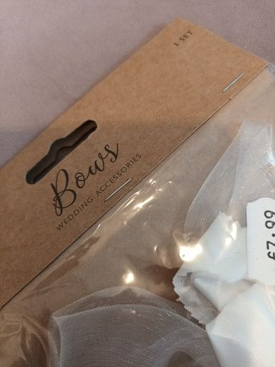 White wedding decorative bows
