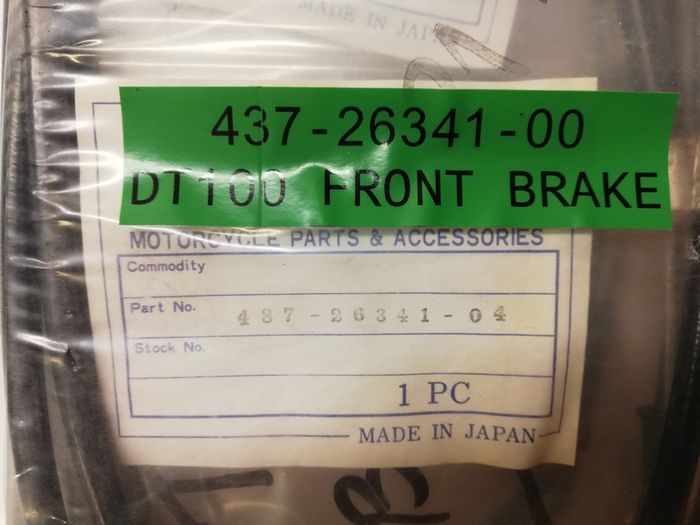 Yamaha DT100 Front Brake Cable