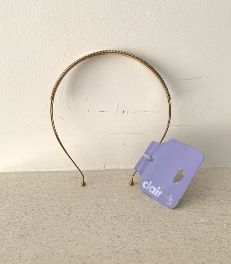 Claire's Gold Diamante Headband NEW