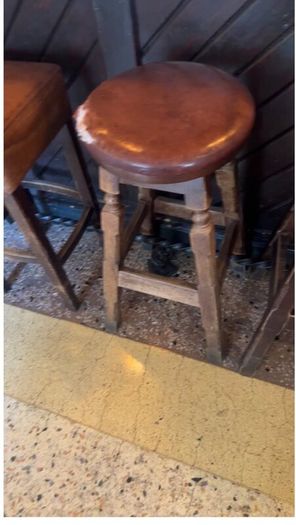 Traditional old pub stools