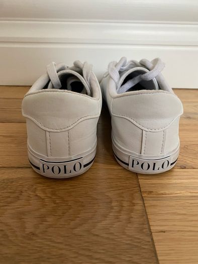 Ralph Lauren Polo White Leather Runners