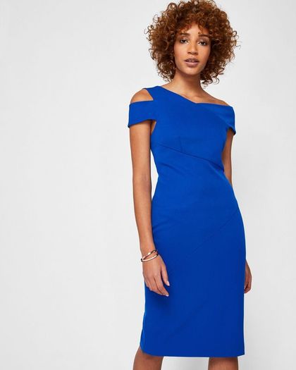 Stunning Ted Baker - Midi Dress - Royal Blue - Size 1 UK 8 - BNWT RRP 200