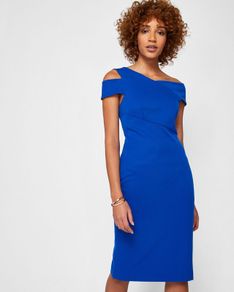 Stunning Ted Baker - Midi Dress - Royal Blue - Size 1 UK 8 - BNWT RRP 200