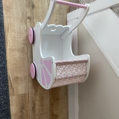 dolls wooden pram