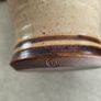 Irish stoneware pottery, salt cellar storage jar signed SJ. Image 5