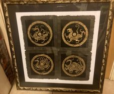 Chinese Lithograph artwork framed free postage