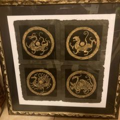 Chinese Lithograph artwork framed free postage