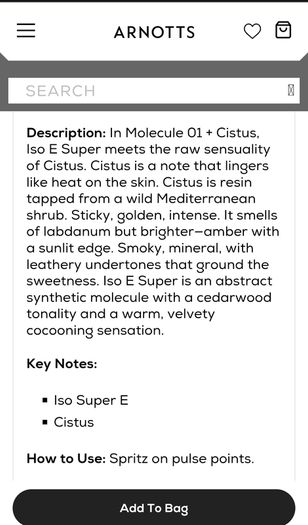 Molecule 01 Cistus 100ml For Sale in Dundalk, Louth from OrganisedChaos