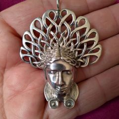 Art Nouveau silver pendant