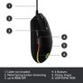 Logitech G203 Lightsync Gaming Mouse with Customizable RGB Lighting, 6 Programmable Buttons, Gaming Grade Sensor, 8 k dpi Tracking, Light Weight Image 6
