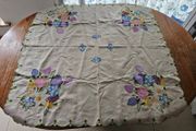 Linen Embroidered Tablecloth