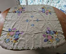 Linen Embroidered Tablecloth