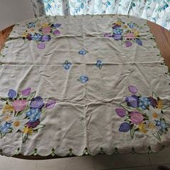 Linen Embroidered Tablecloth