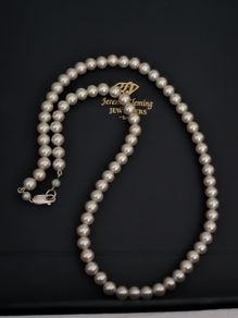 Beautiful Sterling Silver Pearl Necklace