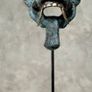 Chinese Mask Sculpture - Patinated Bronze Image 7