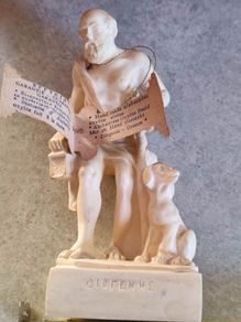 Diogenes or Diogenes of Sinope 16cm-6.29in Greek Philosopher Handmade Greek Sculpture White Marble