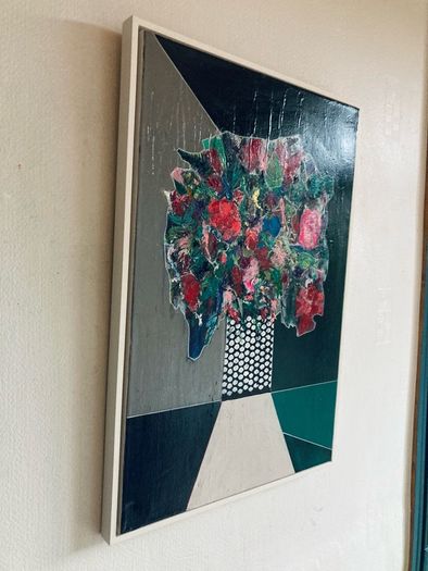 Large Original Floral Painting Contemporary Art Modern Irish abstract art Framed