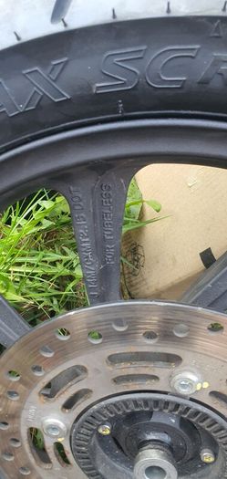 honda pcx front wheel with new tyre