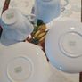 Shelley porcelain,dainty white,2 cups,2 saucers Image 3