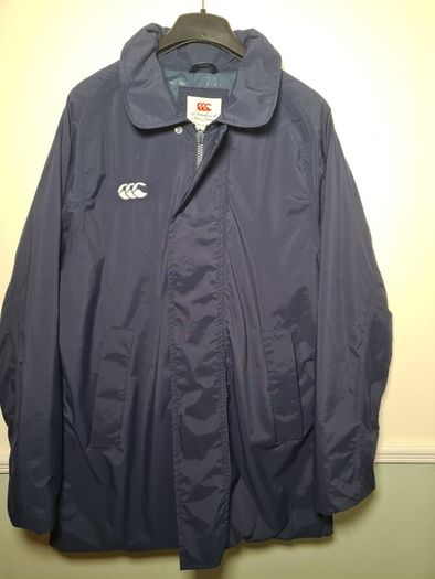Mens Canterbury Of New Zealand Jacket Bench Coat Padded Size Xl Extra Large Navy All Blacks