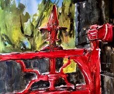 gate hinges drumsna watercolour