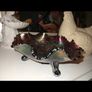 Antirque Amethyst Carnival Glass Grape and Cable Footed Bowl Circa 1908 to 1920 Image 2