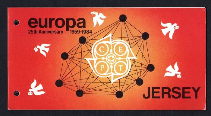 1984 Jersey Europa (CEPT 125th Anniversary Logo) Commemorative Stamps Presentation Pack