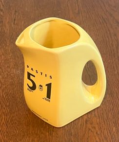 Antique Original French Pastis 51 Yellow Ceramic Water Jug