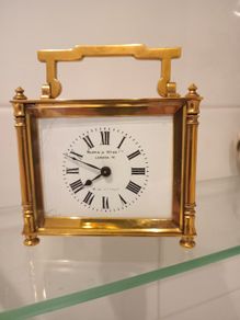 Mappin & Webb French Horology Movement 8 Day Carriage Clock 1940s