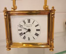 Mappin & Webb French Horology Movement 8 Day Carriage Clock 1940s