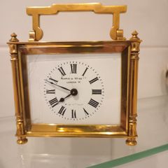 Mappin & Webb French Horology Movement 8 Day Carriage Clock 1940s