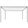 Gazebo with Flat Roof 4x4x2.4 m White 180 g/m.sqr Image 2