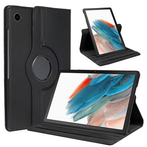 For Samsung Galaxy Tab A8 10.5 2021 Tablet Case 360 Rotating PU Leather Cover - Black