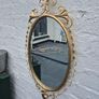 A Mirror Large heavy Vintage Rococo design filly bevelled oval Mirror Image 7