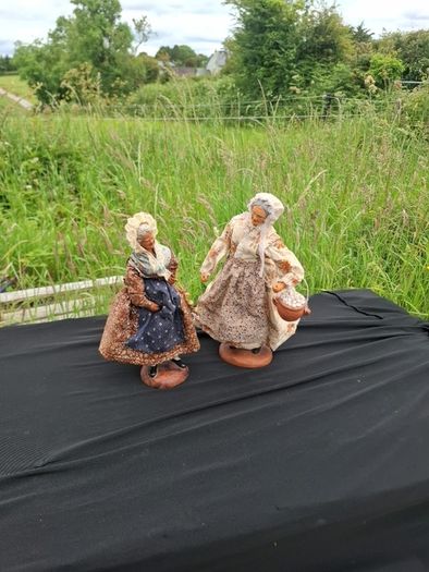 2 santons of provence statues countryside life decor  possible to post