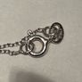 sterling silver 925  love heart pendant with pink stone Image 8