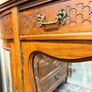 Early 20th Century Bow Front Walnut Display Cabinet with Beveled Glass Doors Image 4