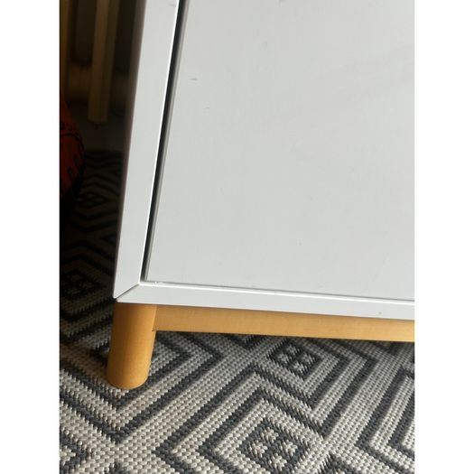 White IKEA cupboard on legs
