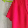 Red knitted short sleeve top fits size SM new Image 3