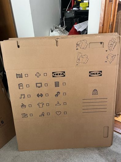 18 Moving boxes - Ikea and Get Cracking