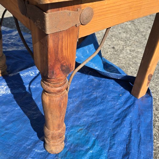 Solid Wooden Kitchen Table plus 4 Chairs Rustic Character
