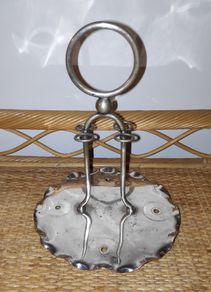 Antique J.B.Chatterley & Sons Silver Plated Egg Server Holder (missing cruet cups &  egg spoons)