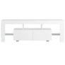 TV Cabinet with LED Lights High Gloss White 130x35x45 cm Image 7
