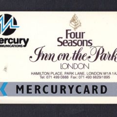 Great Britain Mercury UK2 Four Seasons Inn on the Park London (Mercury Pager) (GPT - Magnetic) Phone Card