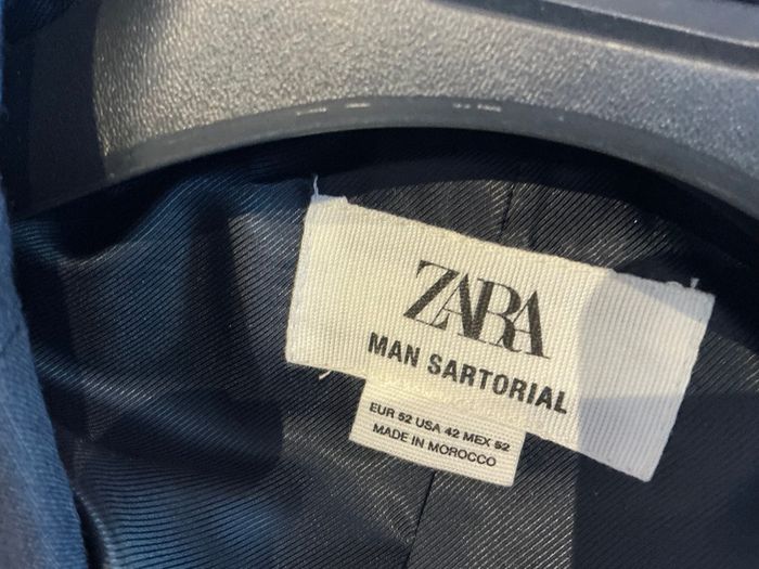 Zara Man Sartorial 100% Linen Blazer Navy - Size 52